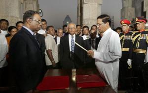 President Maithripala Sirisena sworn in as the 6th Executive President of the Democratic Socialist Republic of Sri Lanka 