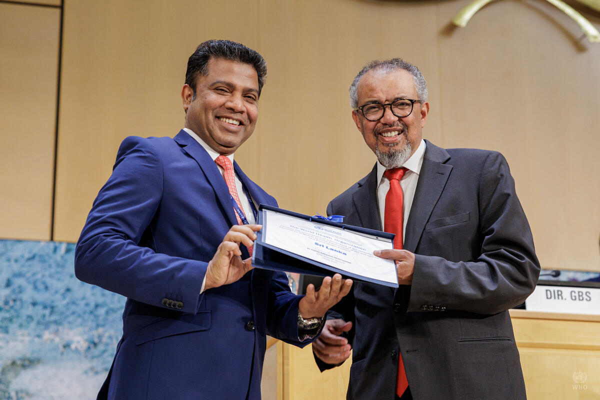 Sri Lanka Recognized by WHO for Sustaining Elimination of Mother-to-Child Transmission of HIV and Syphilis