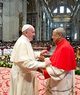 His Holiness Pope Francis & His Eminence Malcom Cardinal Ranjith
